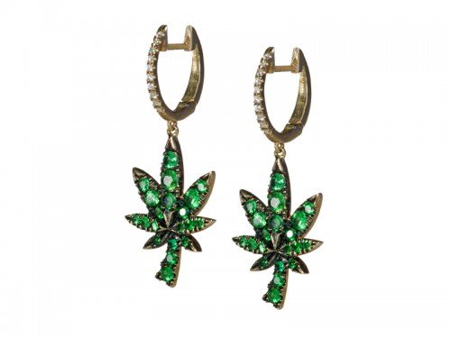 Circlet Marja Earrings with emeralds